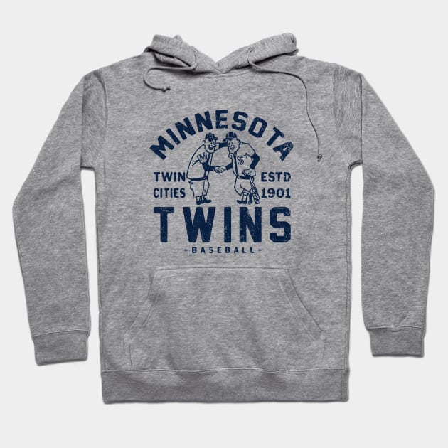 Minnesota Twins Retro 2 by Buck Tee Hoodie by Buck Tee